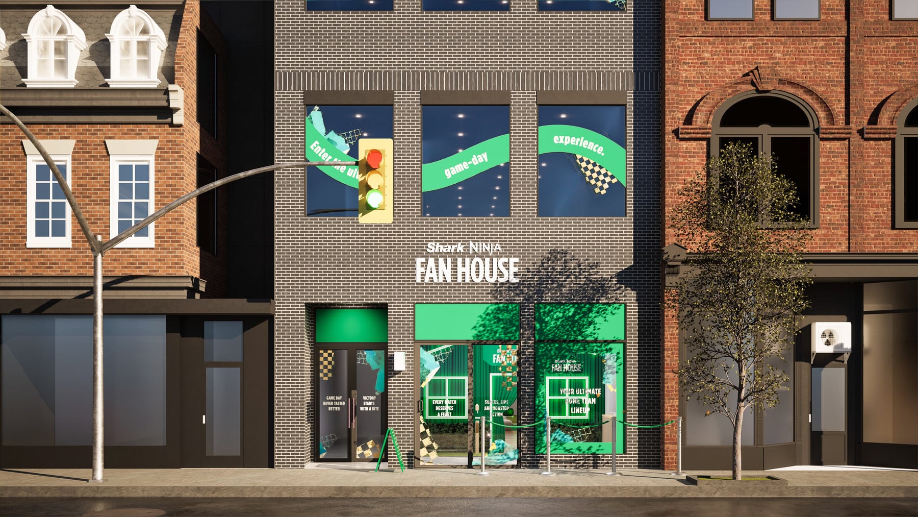Street-facing branded event storefront